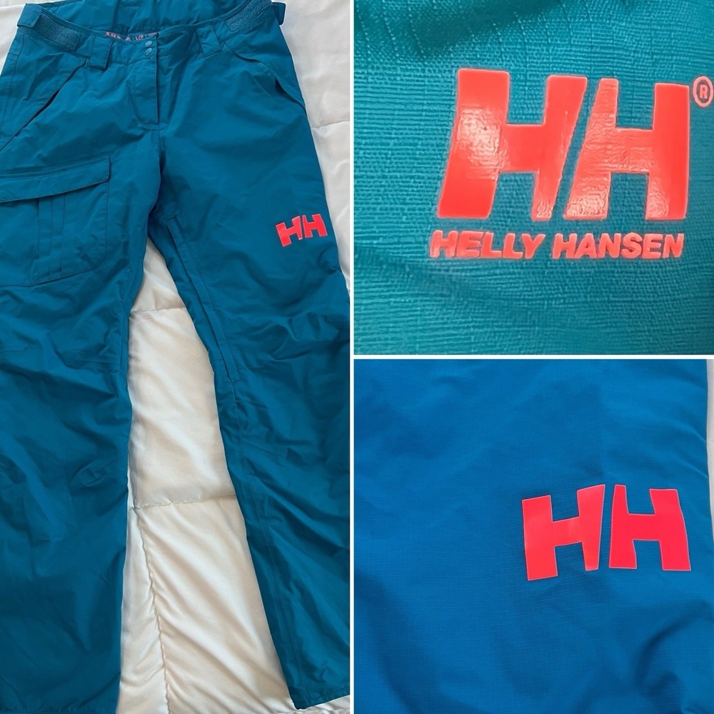 Helly Hansen Women's Ski Pants Large Blue/aqua Insulated Snowboard Pants(031)